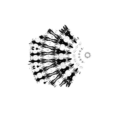 Foto de Forma geométrica abstracta en blanco y negro. elemento de diseño. ilustración vectorial - Imagen libre de derechos