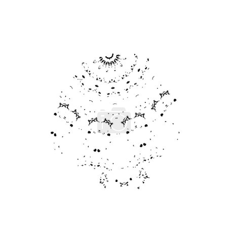 Ilustración de Dibujo geométrico oscuro abstracto sobre fondo blanco - Imagen libre de derechos