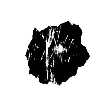 Ilustración de Pinceladas de tinta grunge negro sobre un fondo blanco. - Imagen libre de derechos
