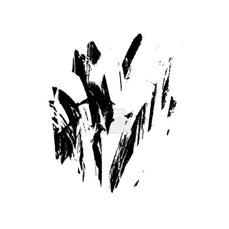 Illustration for Hand drawn element. vector illustration of black ink brush strokes with hand painted ink isolated on white background. - Royalty Free Image