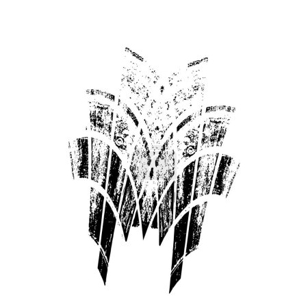 Illustration for Vector illustration of black ink brush strokes with hand painted ink isolated on white background. - Royalty Free Image