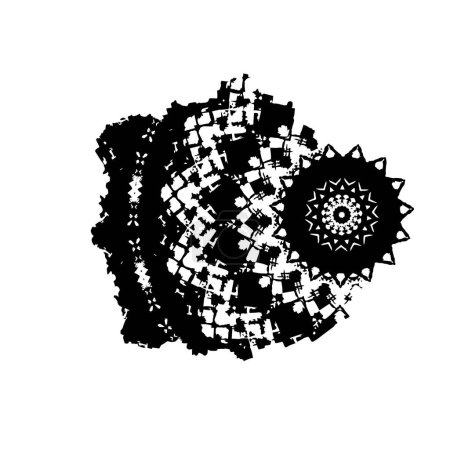 Ilustración de Trazo de cepillo vectorial blanco y negro. textura grunge - Imagen libre de derechos