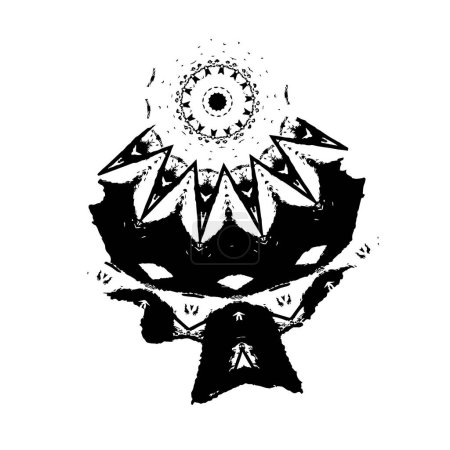 Ilustración de Trazo de cepillo vectorial blanco y negro. textura grunge - Imagen libre de derechos