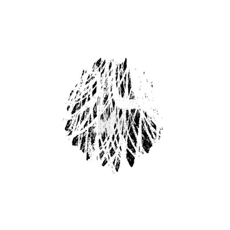 Illustration for Black brush stroke texture. grunge abstract hand - painted element. - Royalty Free Image