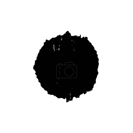 Ilustración de Forma redonda de tinta negra - Imagen libre de derechos