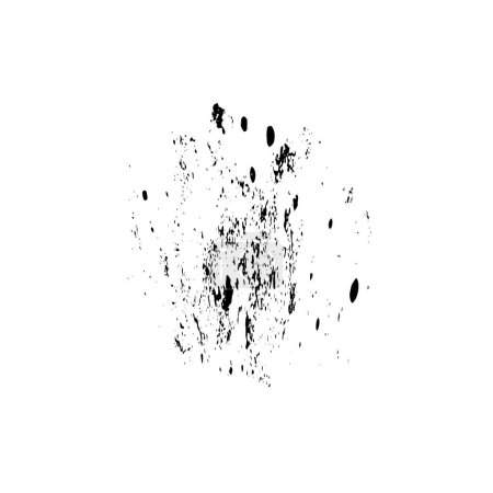 Ilustración de Salpicadura de tinta negra aislada sobre fondo blanco. ilustración vectorial - Imagen libre de derechos