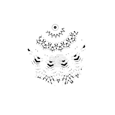 Illustration for Vector illustration of black ink brush strokes with hand painted ink and black isolated on white background. hand drawn design elements. - Royalty Free Image