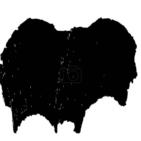 Ilustración de Silueta negra de un perro en el fondo de un perro. - Imagen libre de derechos