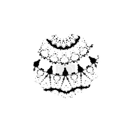 Ilustración de Ilustración vectorial dibujado a mano negro, pinceladas grunge aisladas sobre fondo blanco - Imagen libre de derechos