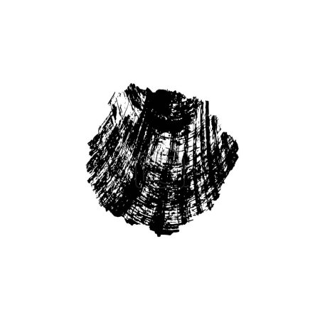 Ilustración de Vector trazo de cepillo de tinta negra sobre fondo blanco. trazo de cepillo grunge. - Imagen libre de derechos