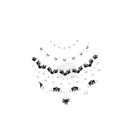 Illustration for Silhouette of black spider. halloween illustration - Royalty Free Image