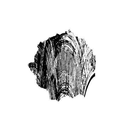 Ilustración de Punto de tinta negra grunge abstracto sobre fondo blanco. ilustración vectorial - Imagen libre de derechos