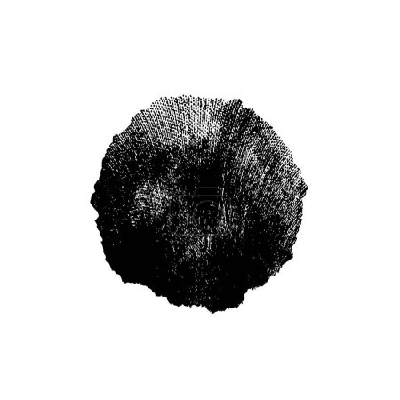 Ilustración de Punto de tinta negra grunge abstracto sobre fondo blanco. ilustración vectorial - Imagen libre de derechos