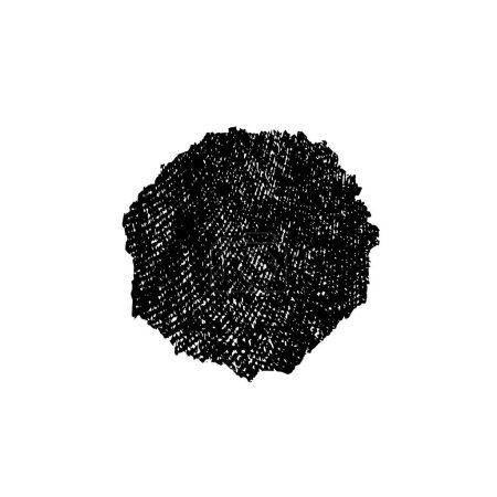 Ilustración de Mancha de tinta negra sobre fondo blanco - Imagen libre de derechos