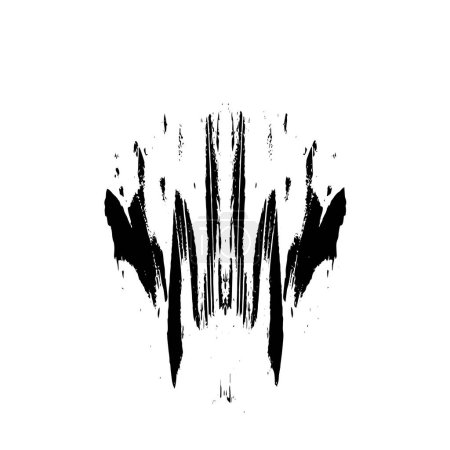 Ilustración de Punto abstracto de tinta negra sobre fondo blanco. ilustración vectorial - Imagen libre de derechos
