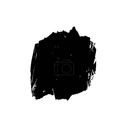 Ilustración de Pinceladas grunge negro sobre fondo blanco. Impresión abstracta - Imagen libre de derechos