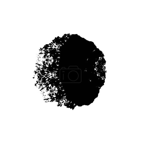 Téléchargez les illustrations : Coups de pinceau grunge noir sur fond blanc. Tirage abstrait - en licence libre de droit