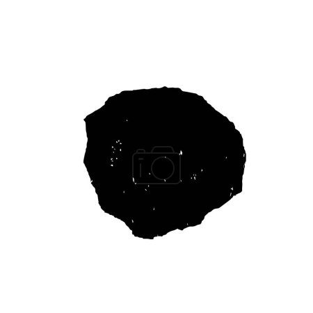 Ilustración de Mancha negra abstracta sobre fondo blanco, ilustración vectorial - Imagen libre de derechos