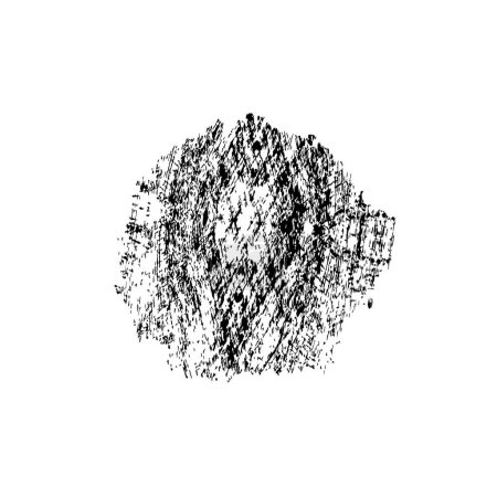 Ilustración de Abstracto blanco y negro geométrico decorativo salpicadura dibujo - Imagen libre de derechos