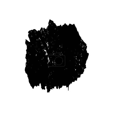 Ilustración de Punto abstracto de tinta negra. elemento pintado a mano sobre fondo blanco. ilustración vectorial - Imagen libre de derechos