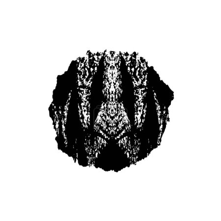 Ilustración de Punto abstracto de tinta negra. elemento pintado a mano sobre fondo blanco. ilustración vectorial - Imagen libre de derechos