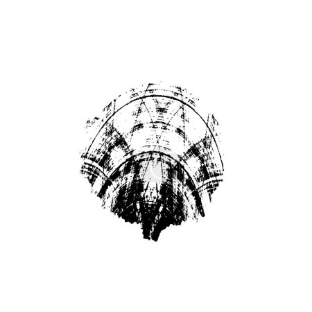 Ilustración de Dibujo decorativo geométrico abstracto en blanco y negro - Imagen libre de derechos