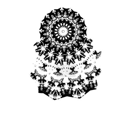 Ilustración de Dibujo decorativo geométrico blanco y negro - Imagen libre de derechos