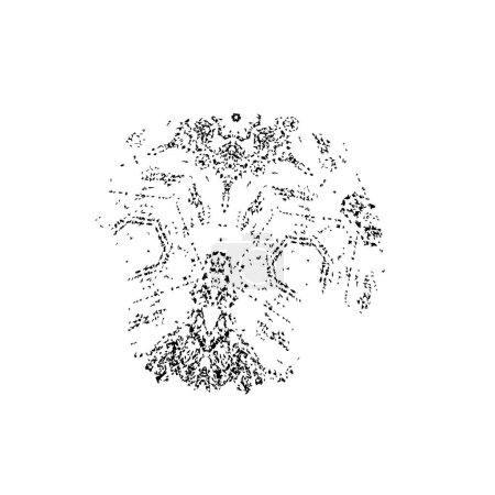 Illustration for Partial mandala geometric print on white background - Royalty Free Image