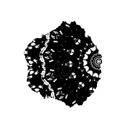 Ilustración de Impresión geométrica mandala parcial sobre fondo blanco - Imagen libre de derechos