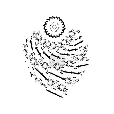 Ilustración de Forma geométrica abstracta sobre fondo blanco. Ilustración vectorial - Imagen libre de derechos