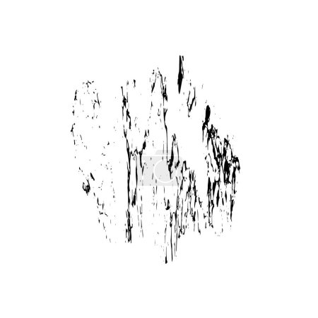 Ilustración de Abstracto negro pintado a mano elemento sobre fondo blanco - Imagen libre de derechos