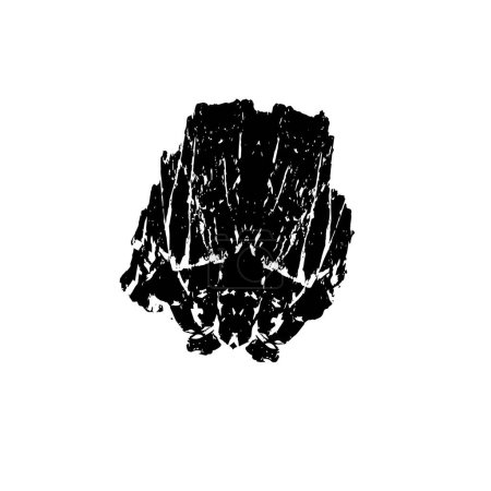 Illustration for Grunge black ink stroke on white background - Royalty Free Image