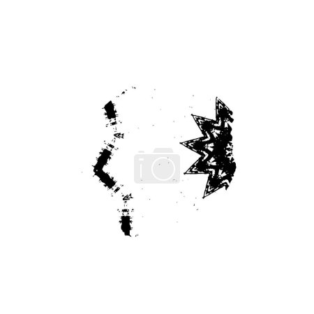 Illustration for Abstract black brush stroke isolated on white background - Royalty Free Image