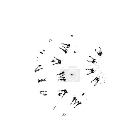 Ilustración de Trazo de cepillo negro abstracto aislado sobre fondo blanco - Imagen libre de derechos