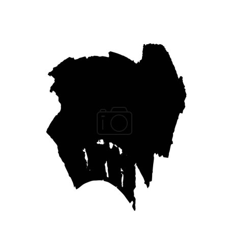 Illustration for Vector illustration of grunge black and white brush stroke - Royalty Free Image