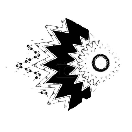Illustration for Distressed background in black and white texture with scratches and lines. abstract vector illustration. - Royalty Free Image