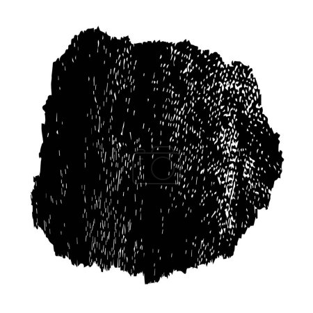 Téléchargez les illustrations : Coup de pinceau noir abstrait et texture - en licence libre de droit