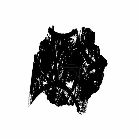 Illustration for Black grunge ink brush strokes on a white background. - Royalty Free Image