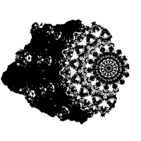 Ilustración de Trazo de cepillo negro abstracto y textura - Imagen libre de derechos