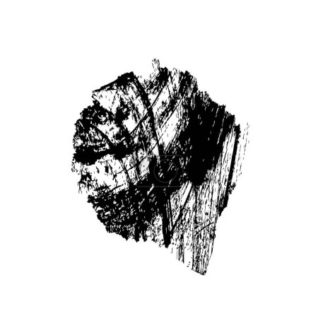 Ilustración de Textura de trazo de cepillo negro. grunge mano abstracta - elemento pintado. - Imagen libre de derechos