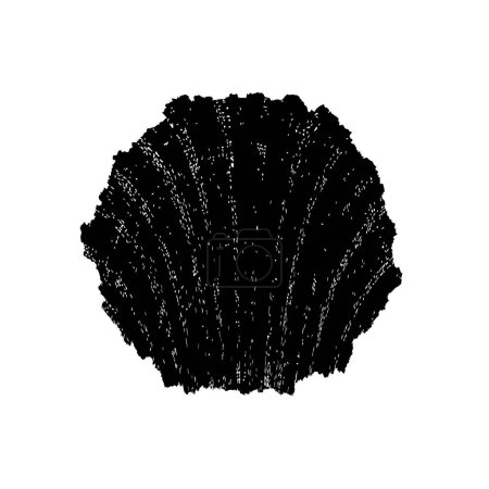 Téléchargez les illustrations : Tache noire grunge abstraite isolée sur fond blanc - en licence libre de droit