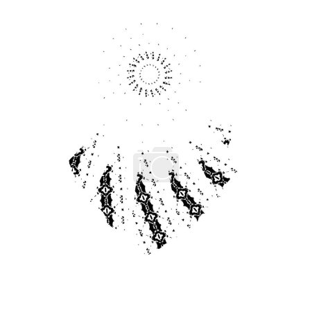 Illustration for Grunge brush stroke in black and white - Royalty Free Image