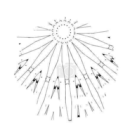 Illustration for Vector illustration of a dandelion. - Royalty Free Image