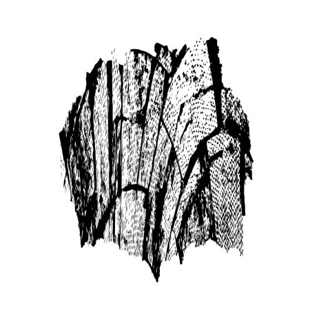 Ilustración de Grunge textura en blanco y negro. Mancha abstracta aislada - Imagen libre de derechos