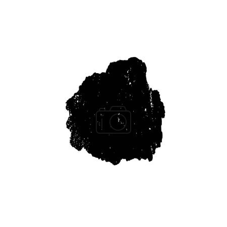 Ilustración de Pincelada negra sobre fondo blanco - Imagen libre de derechos