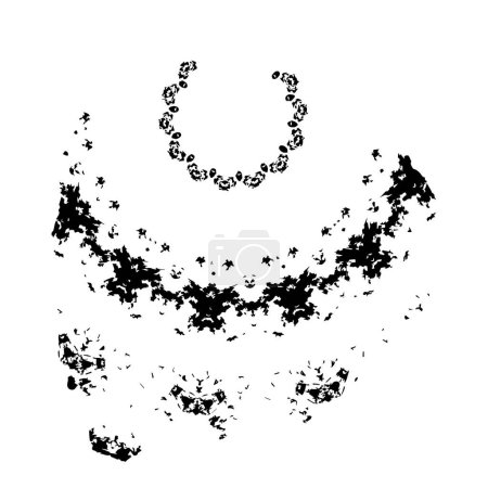 Illustration for Creative element, black brush stroke on white background - Royalty Free Image