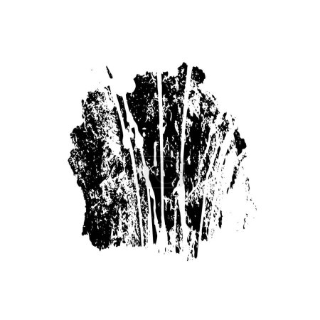 Ilustración de Grunge textura en blanco y negro. Mancha abstracta aislada - Imagen libre de derechos