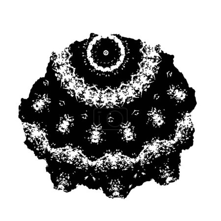 Ilustración de Creative element, black brush stroke on white background - Imagen libre de derechos