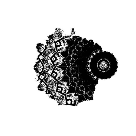 Ilustración de Black and white brush stroke, creative element - Imagen libre de derechos