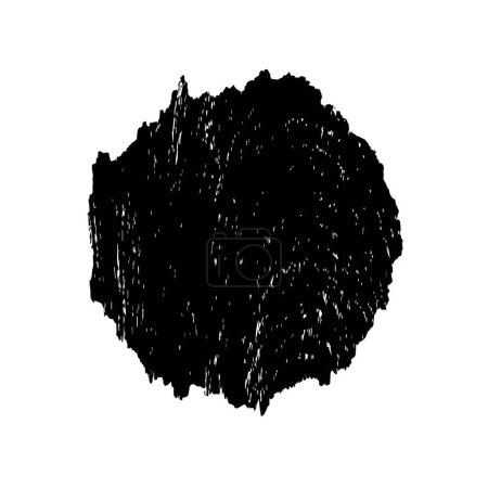 Téléchargez les illustrations : Texture grunge noir et blanc. Spot abstrait isolé - en licence libre de droit